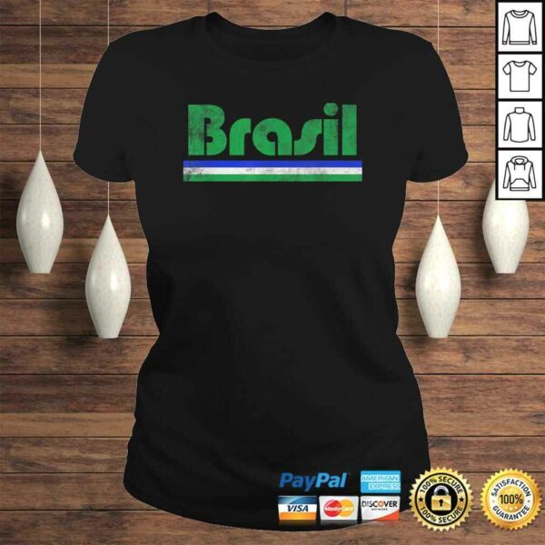 2020 Brasil Brazil Fan Retro Vintage Flag TShirt