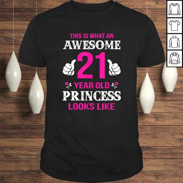 21st Birthday Shirt 21 Years Old Birthday Gift Girls Shirt