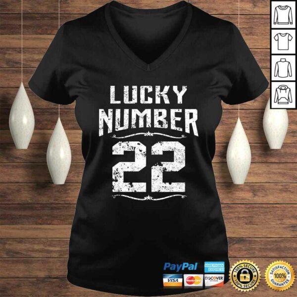 22nd Birthday Gifts Lucky Number 22 Years Old Shirt Awesome