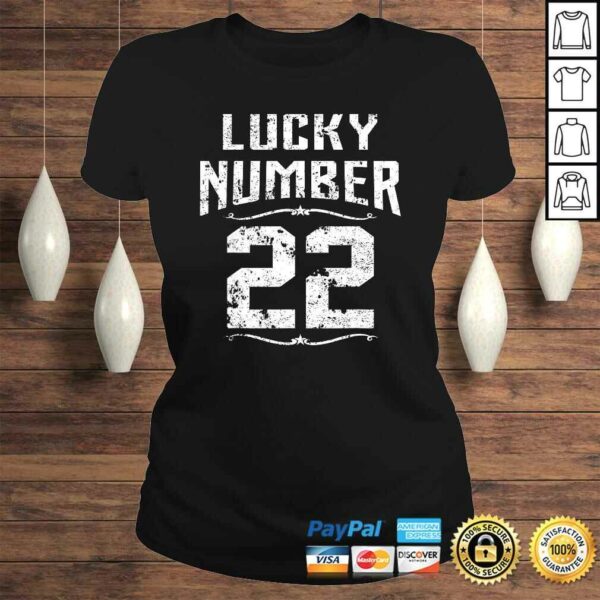 22nd Birthday Gifts Lucky Number 22 Years Old Shirt Awesome