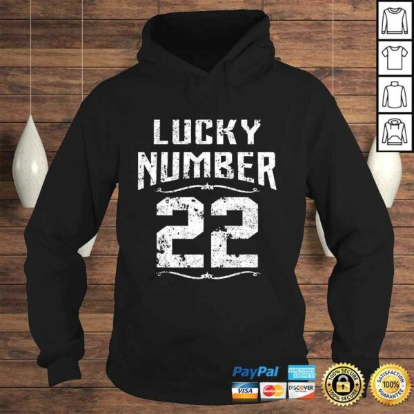 22nd Birthday Gifts Lucky Number 22 Years Old Shirt Awesome