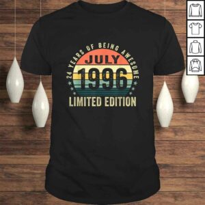 24 Years Old Gifts July 1996 Limited Edition 24th Birthday V-Neck T-Shirt 24 Years Old Gifts July 1996 Limited Edition 24th Birthday V-Neck T-Shirt