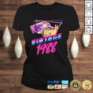 32nd Birthday Gifts Vintage 1988 T shirt 3