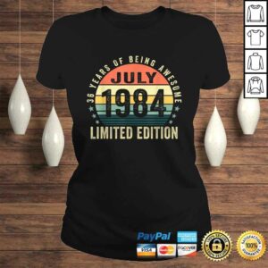 36 Years Old Gifts July 1984 Limited Edition 36th Birthday TShirt 2 36 Years Old Gifts July 1984 Limited Edition 36th Birthday TShirt 3