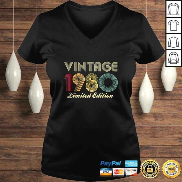 40th Birthday Gift 1980 Vintage Limited Edition 40 Years Old TShirt