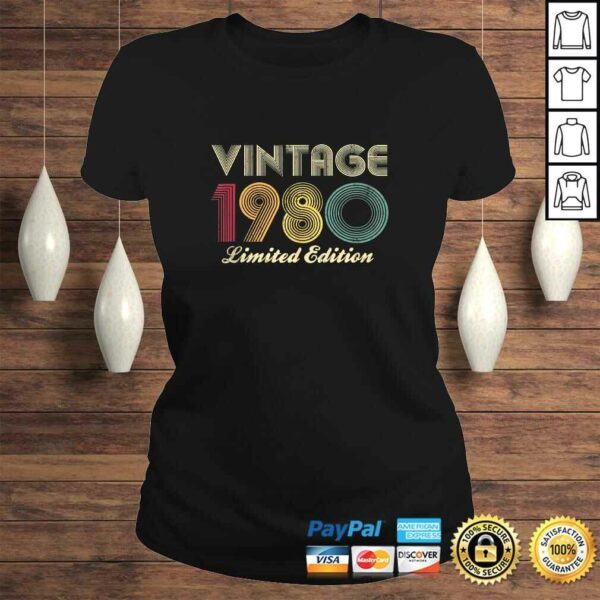 40th Birthday Gift 1980 Vintage Limited Edition 40 Years Old TShirt