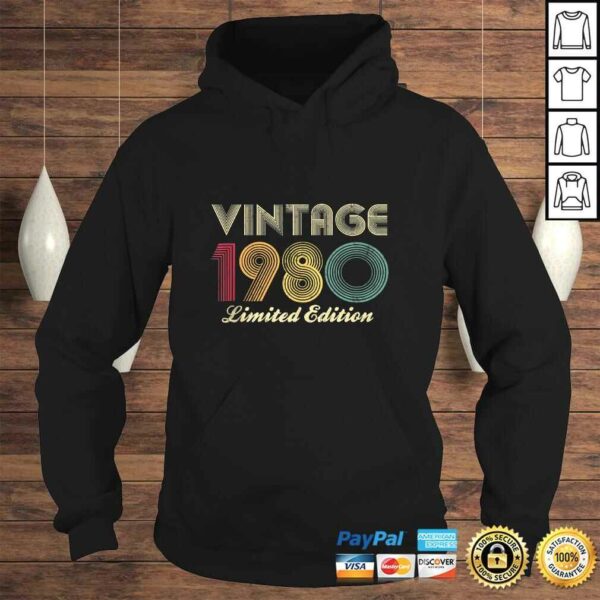 40th Birthday Gift 1980 Vintage Limited Edition 40 Years Old TShirt