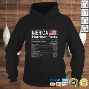 4th of July Proud American Shirt Merica Nutrition Facts TShirt 4