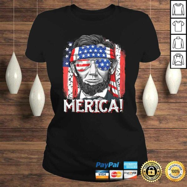 4th of July Shirts for Men Merica Abe Lincoln Women Tee Gift