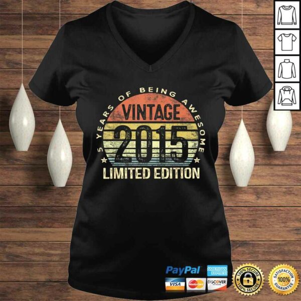 5 Year Old Gifts Vintage 2015 Limited Edition 5th Birthday Shirt