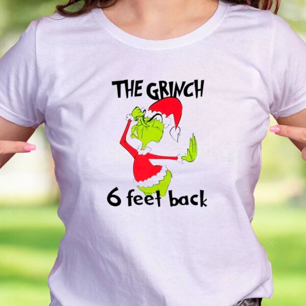 6 Feet Back Funny Grinch Thanksgiving Vintage T Shirt