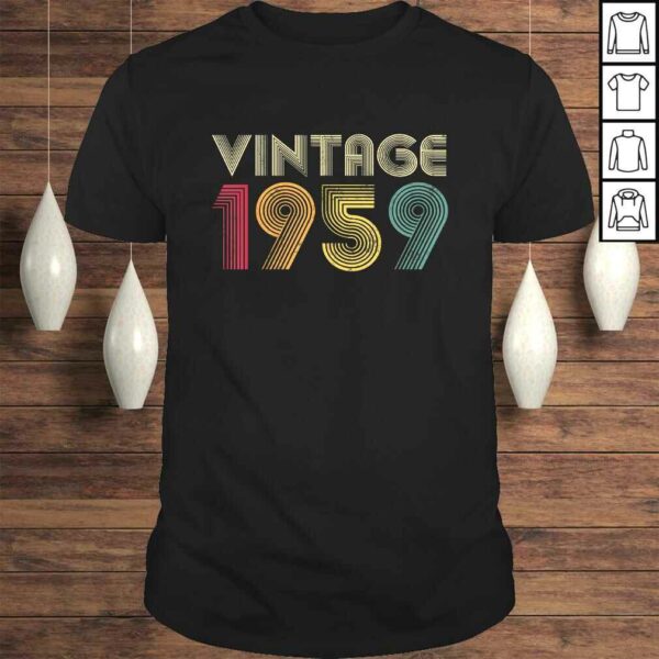 61st Birthday Gifts 1959 61 Years Old Retro Vintage Gift TShirt