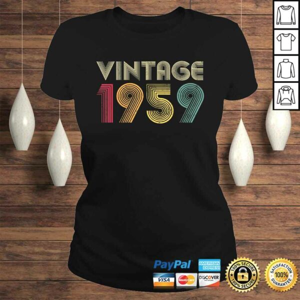 61st Birthday Gifts 1959 61 Years Old Retro Vintage Gift TShirt