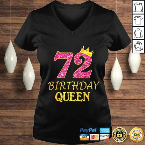 72 Years Old Birthday Queen Girl Shirt 72nd Birthday Pink Tee T-Shirt