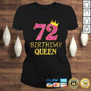 72 Years Old Birthday Queen Girl Shirt 72nd Birthday Pink Tee T-Shirt 2 72 Years Old Birthday Queen Girl Shirt 72nd Birthday Pink Tee T Shirt 3