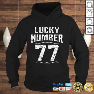 77th Birthday Gifts Lucky Number 77 Years Old Shirt Awesome 4