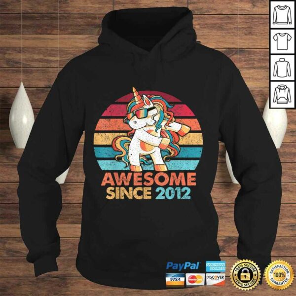 7th Birthday Shirt Awesome Since 2012 Unicorn Flossing Shirt