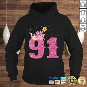 91th Birthday Girl Pink Crown 91 Years old Shirt Gifts 3 91th Birthday Girl Pink Crown 91 Years old Shirt Gifts 4