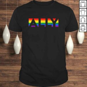 ALLY LGBTQ Rainbow Pride Flag Lesbian Gay Vintage Gift Top ALLY LGBTQ Rainbow Pride Flag Lesbian Gay Vintage Gift Top