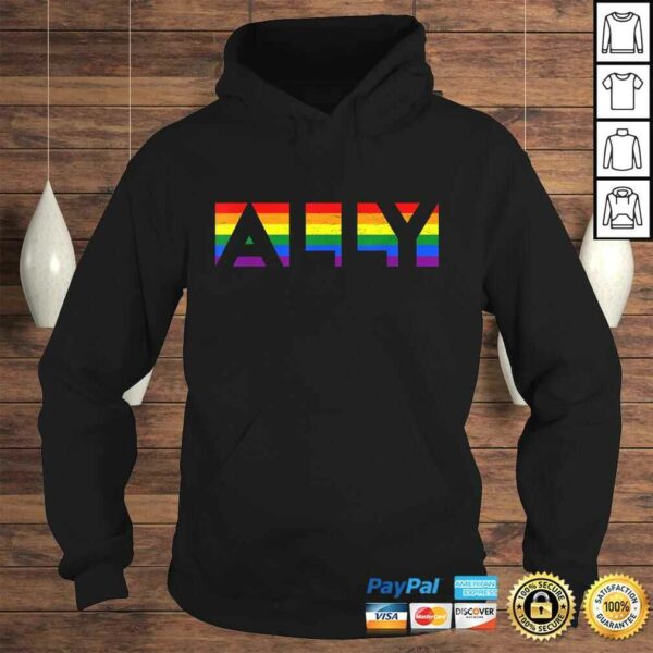 ALLY LGBTQ Rainbow Pride Flag Lesbian Gay Vintage Gift Top