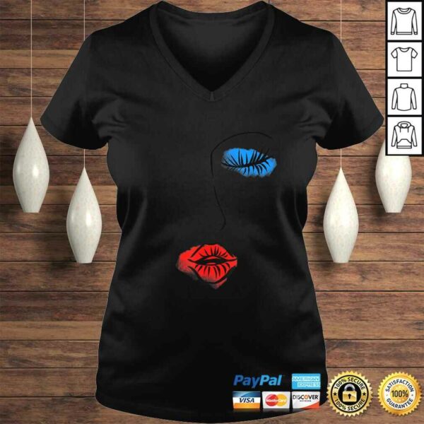 Abstract Art Face Sketch Lipstick Makeup Print Artist Lover Shirt