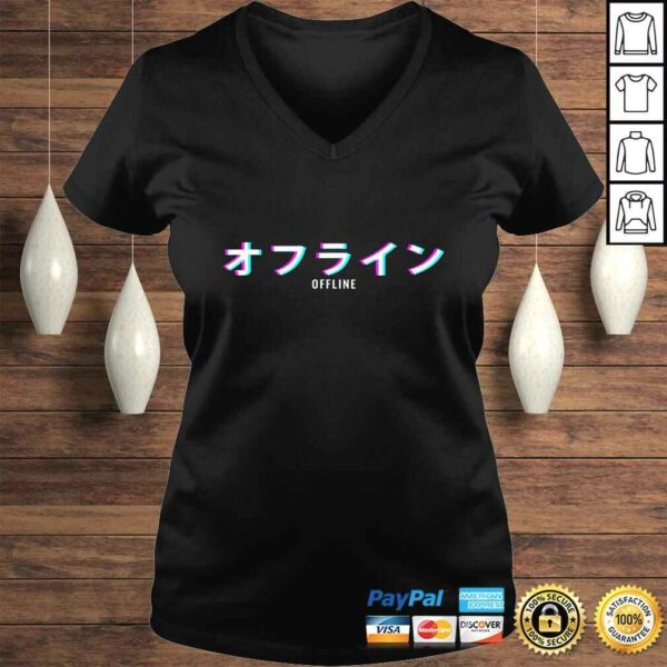 Aesthetic Offline Japanese Text Vaporwave Shirt