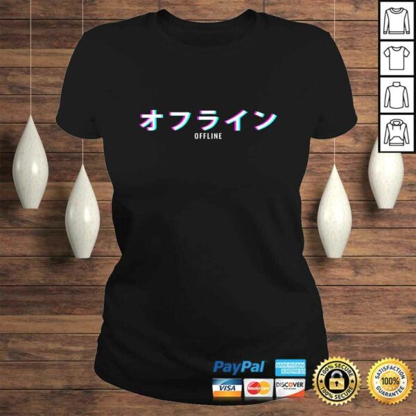 Aesthetic Offline Japanese Text Vaporwave Shirt