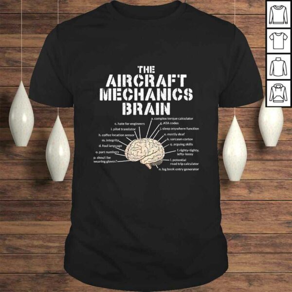 Aircraft Mechanics Brain Shirt Aviation Gift