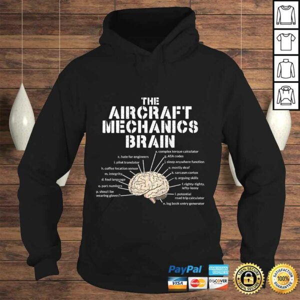 Aircraft Mechanics Brain Shirt Aviation Gift