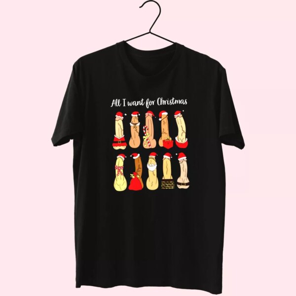 All I Want Ugly Christmas T Shirt Xmas Design