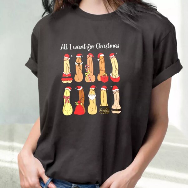 All I Want Ugly Christmas T Shirt Xmas Design