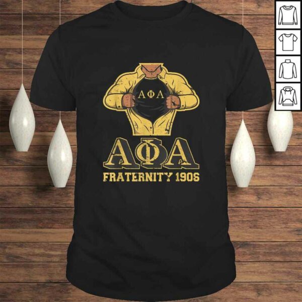 Alpha Fraternity Phi Men’s Alpha Frat 1906 Black Gold Shirt