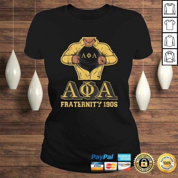 Alpha Fraternity Phi Men’s Alpha Frat 1906 Black Gold Shirt