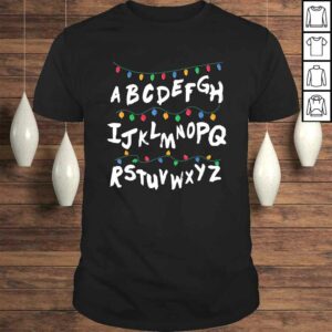 Alphabet Christmas Lights Shirt Stranger Tee Gift Alphabet Christmas Lights Shirt Stranger Tee Gift