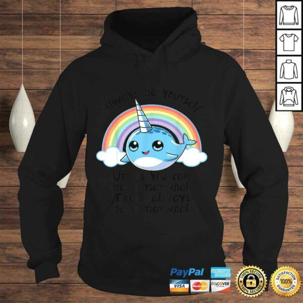 Always Be A Narwhal Unicorn Shirt Girls Kids Women Rainbow