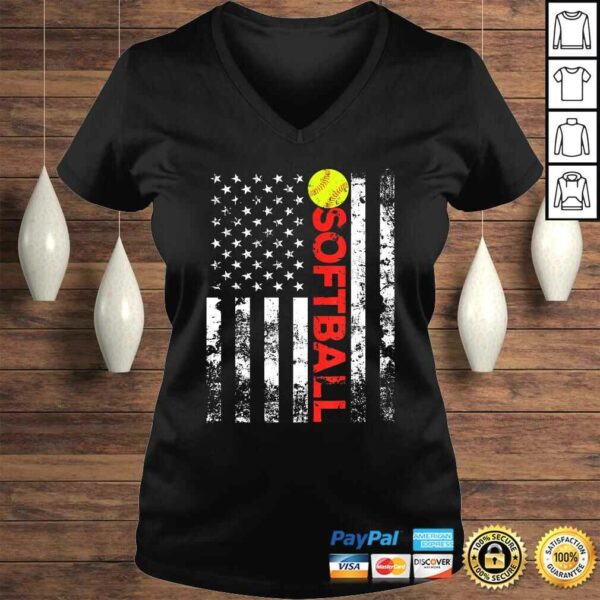 American Flag Softball Team Shirt