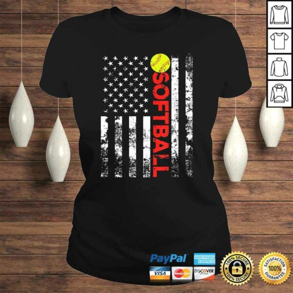 American Flag Softball Team Shirt