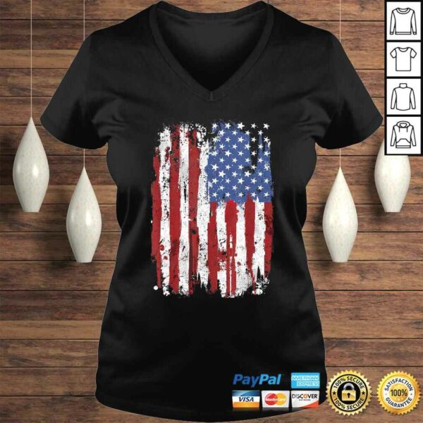 American Flag USA United States Of America US 4th Of July V-Neck T-Shirt