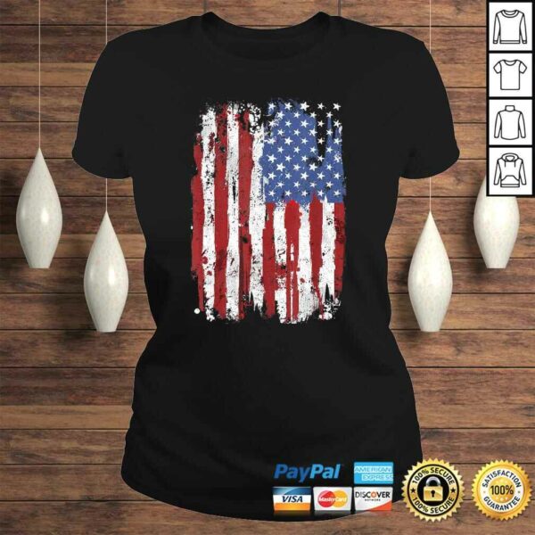 American Flag USA United States Of America US 4th Of July V-Neck T-Shirt