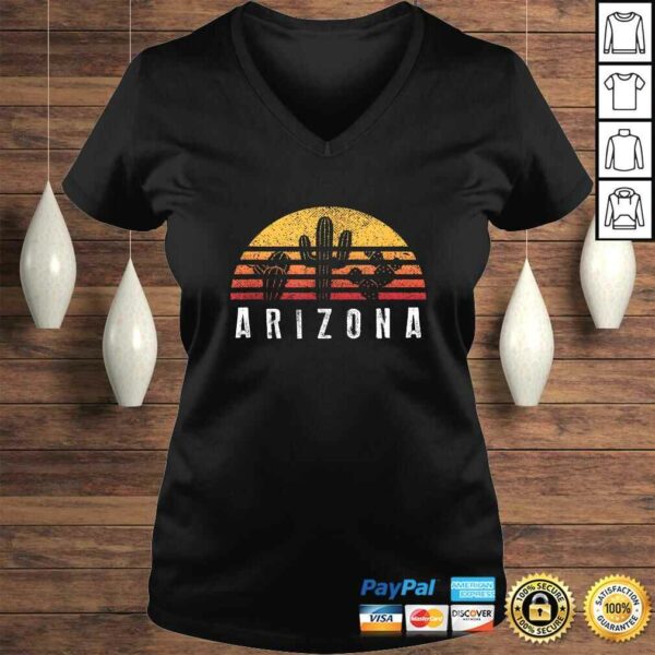 Arizona Retro Sunset Cactus Shirt Cool Vacation Gift