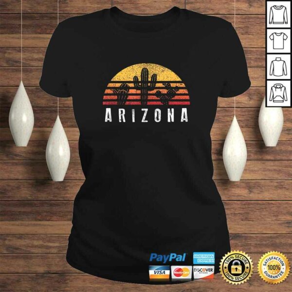 Arizona Retro Sunset Cactus Shirt Cool Vacation Gift