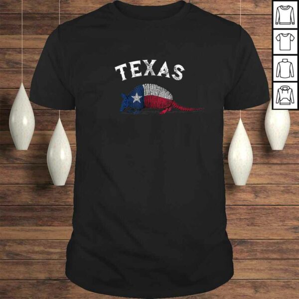 Armadillo Texas Flag T-shirt