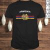 Armenian Flag Shirt  Armenian Emblem & Armenia Flag V-Neck T-Shirt