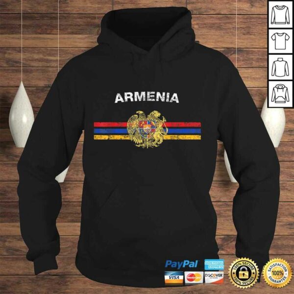 Armenian Flag Shirt  Armenian Emblem & Armenia Flag V-Neck T-Shirt