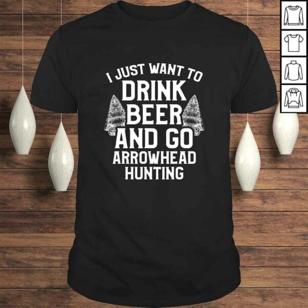 Arrowhead Hunting Collector Drink Beer Artifacts Hunter TShirt