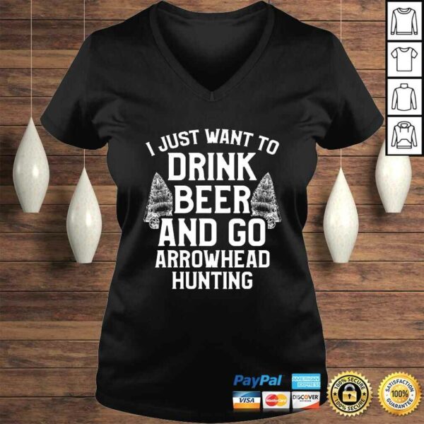 Arrowhead Hunting Collector Drink Beer Artifacts Hunter TShirt