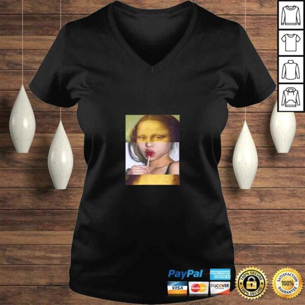 ArtCollage Mona Lisa Lollipop Gioconda  Adults TShirt