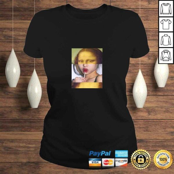 ArtCollage Mona Lisa Lollipop Gioconda  Adults TShirt