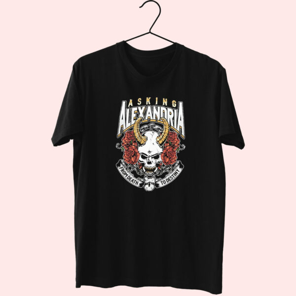 Asking Alexandria From Death To Destiny Skull Essentials T Shirt