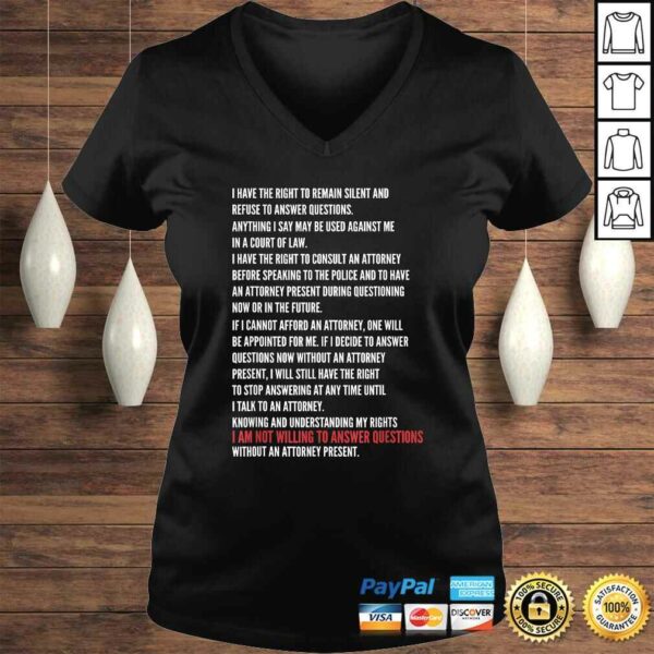 Assert your Right to Remain Silent and other Miranda Rights Gift Top